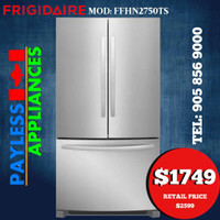 Frigidaire FFHN2750TS 36 Standard Depth French Door Fridge 27.6 Cu. Ft. Capacity Stainless Steel Color
