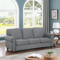 Red Barrel Studio modern design Chenille 3-seat sofa with solid wood frame