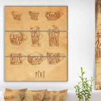 East Urban Home 'Coffee Menu Graphic Craft' Textual Art Print Multi-Piece Image on Wrapped Canvas