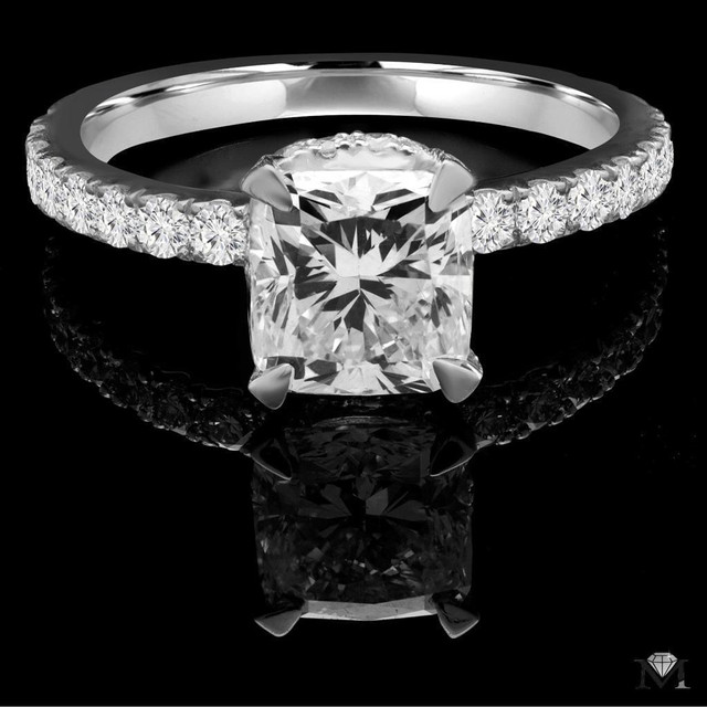 DIAMOND ENGAGEMENT RING WITH A 1.50 CARAT CENTER / BAGUE DE FIANCAILLES  AVEC DIAMANT DE 1.50 CARAT in Jewellery & Watches in Greater Montréal - Image 4