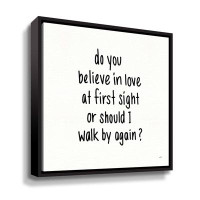 Trinx Pickup Lines I Gallery Wrapped Floater-Framed Canvas