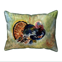 August Grove Colourful Turkey 11X14 Small Indoor/Outdoor Pillow