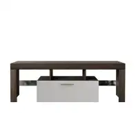 Wrought Studio 20 Minutes Quick Assembly Brown Simple Modern TV Stand With The Toughened Glass Shelf Floor Cabinet Floor