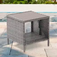Ebern Designs Askwith Square 20'' L x 20'' W Outdoor Side Table