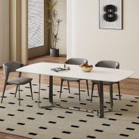 STAR BANNER Modern Simple Light Luxury Small Living Room Home Rectangular Dining Table(Chair Not Included)