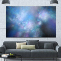 Design Art 'Perfect Light Blue Starry Sky' Graphic Art on Wrapped Canvas