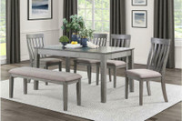 Summer Sale!! Versatile option, Gray finish, wood construction 5 Pc Dining Set with end drawers.