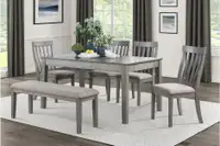Spring Sale!! Versatile option, Gray finish, wood construction 5 Pc Dining Set with end drawers.