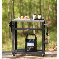 NUUK Portable Table and Outdoor Prep Cart BBQ Grill Rack