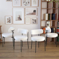 Brayden Studio White Dining Chairs Set of 4