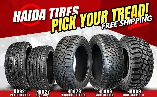 Haida Mud Tires All Terrains and Rugged Terrains - BRAND NEW - FREE SHIPPING in Tires & Rims
