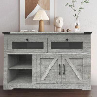 Gracie Oaks TV Cabinet ,  Modern LED TV Cabinet With Storage Drawers_29.33" H x 47.24" W x 15.55" D