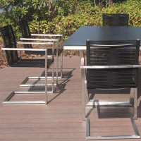 SHINYOK Patio Dining Set,Stainless Steel Support Bracket,Balcony,Garden,Backyard
