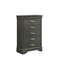 Red Barrel Studio Modern Brooklyn 5 Drawers Chest Made With Wood In Grey