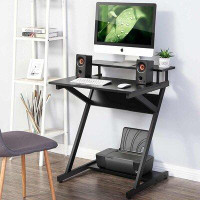 Fitueyes Fitueyes Computer Desk For Small Spaces, Only 27-inch Small Desk With Monitor Shelf & Bottom Storage Shelves, U