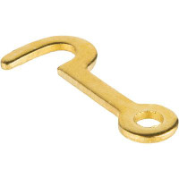 UNIQANTIQ HARDWARE SUPPLY Brass Plated Box Lid Or Small Door Latch Hook (1 1/2" Long)
