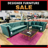 Green Sofa Set with Gold Legs!! Huge Sale!!
