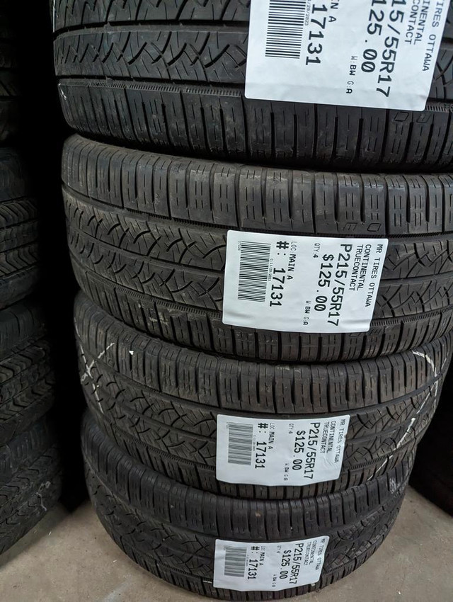 P215/55R17  215/55/17  CONTINENTAL TRUECONTACT ( all season summer tires ) TAG # 17131 in Tires & Rims in Ottawa