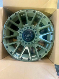 SET OF FOUR BRAND NEW 20 INCH GREEN FAST KNUCKLES WHEELS !! 5X127 5X139.7 !!