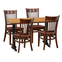 Restaurant Furniture by Barn Furniture 4-person Dining Set - Cherry Top W/ Side Chair