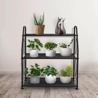 Red Barrel Studio 3 Tier Plant Shelf for Indoor Outdoor, ,Metal Outdoor Plant Stand Holder Rack