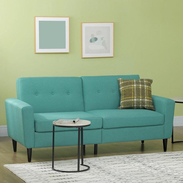 3 SEATER SOFA, UPHOLSTERED COUCH FOR BEDROOM, MODERN SOFA SETTEE WITH PADDED CUSHION in Chairs & Recliners - Image 2