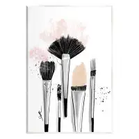 Stupell Industries Makeup Brushes Glam Tools Wall Plaque Art By Alison Petrie