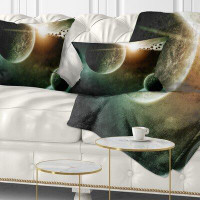 Made in Canada - East Urban Home Space Planet Illustration Lumbar Pillow