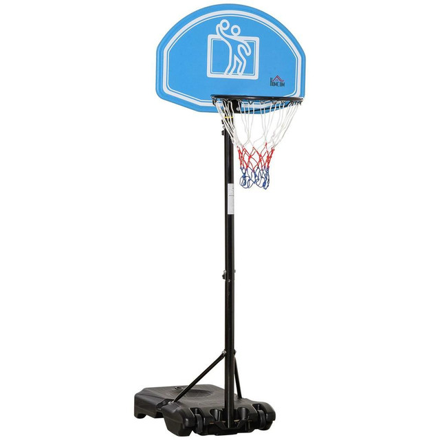 BASKETBALL HOOP AND STAND WITH WEIGHT BASE AND WHEELS, 5.2-6.9FT HEIGHT ADJUSTABLE in Basketball