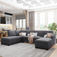 Hokku Designs Zakhir Upholstered Sofa & Chaise