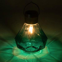 Allsop Home and Garden Solar Glass Gem Light Emerald