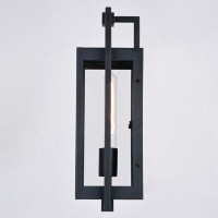 17 Stories Sheridan 1 Light Matte Black Contemporary Indoor Outdoor Wall Lantern Fixture with Clear Glass