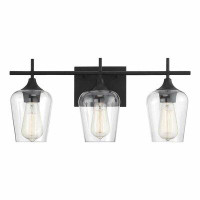 Gracie Oaks Eshan 3-Light Dimmable LED Black Vanity Light