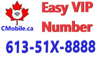 Vanity phone number 613-51X-8888 For sale