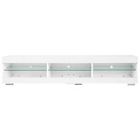 Wrought Studio LED TV Stand Entertainment Centre with Storage and Glass Shelves