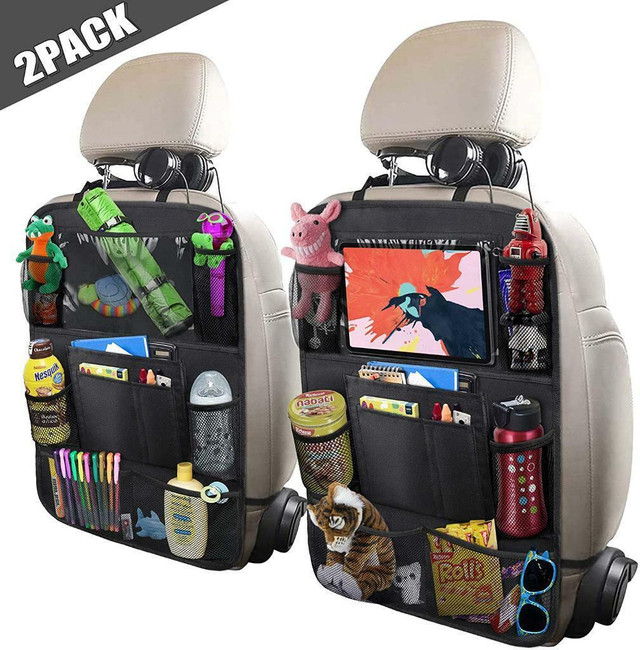 NEW 2 PACK CAR BACKSEAT ORGANIZER & TABLET HOLDER TRAVEL CP04595 in Other Parts & Accessories in Edmonton - Image 3
