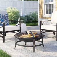 Endless Summer Endless Summer, 29" Round Brushed Copper Wood Burning Outdoor Fire Pit