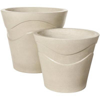 Joss & Main Mylett 2-Piece Concrete Pot Planter Set