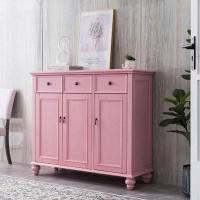 Charlton Home Shoe cabinet Large capacity living room entrance locker Simple partition cabinet in , Pink