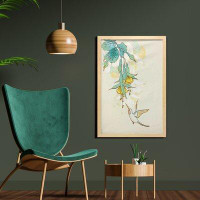 East Urban Home Ambesonne Hummingbird Wall Art With Frame, Hummingbird And Tropical Flowers Summertime Exotic Plant Natu
