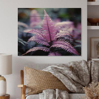 Latitude Run® Sriya Purple Ferns Plant Ethereal Whispers I On Wood Print