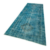 Rug N Carpet Zile Turquoise Vintage Cotton Handmade Area Rug