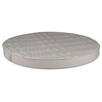 Alwyn Home Round Foam Mattress (86" Diameter) 10" Height - With Quilted Cover - High Density Premium Foam - Longlasting