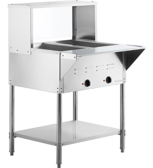 Steam table  buffet table with Sneezeguards - 2/3/4/5 Compartment Options in Industrial Kitchen Supplies - Image 2