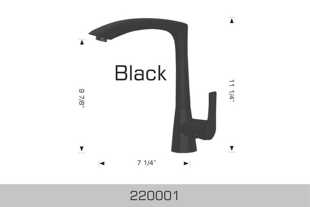 Single Spray 180°-360° Swivel Gooseneck Kitchen Faucet in 4 Finishes  BSC in Plumbing, Sinks, Toilets & Showers - Image 2
