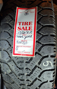 P 205/60/ R15 Goodyear Nordic Winter M/S*  Used WINTER Tire 50% TREAD LEFT  $30 for THE TIRE / 1 TIRE ONLY !!