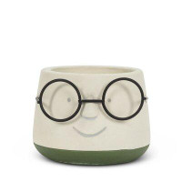 Trinx Face With Glasses Planter