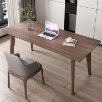 Corrigan Studio 2 Piece Nut-brown Rectangular Solid wood Desk Office Sets