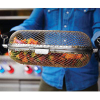 Napoleon Napoloen Stainless Steel Grill Basket With Duck Fat Spray Cooking Oil