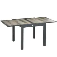 Latitude Run® Extendable Outdoor Dining Table with Aluminum Frame for Balcony — Outdoor Tables & Table Components: From